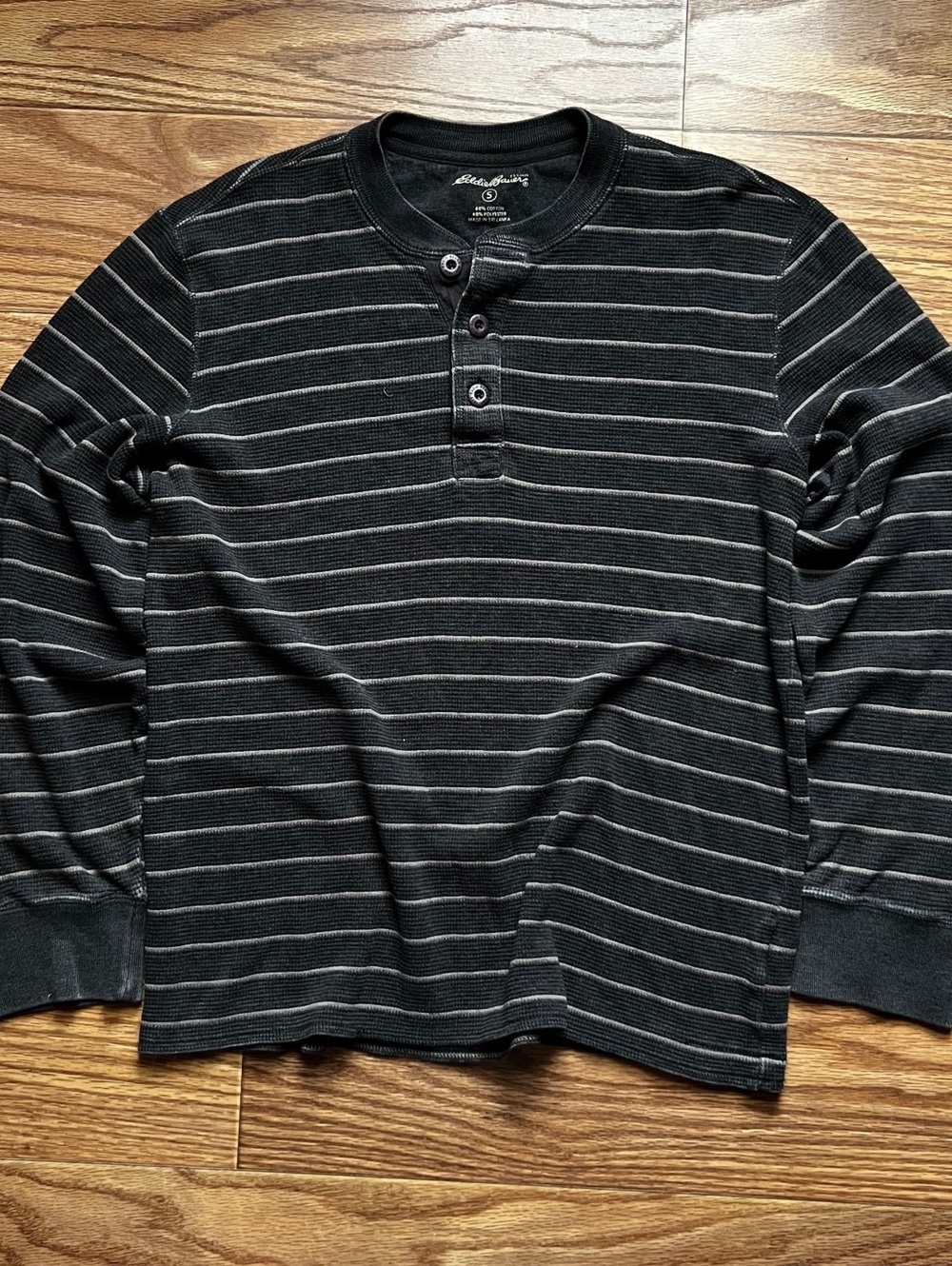 vintage y2k eddie bauer henley striped long sleeve shirt streetwear grunge sk8er